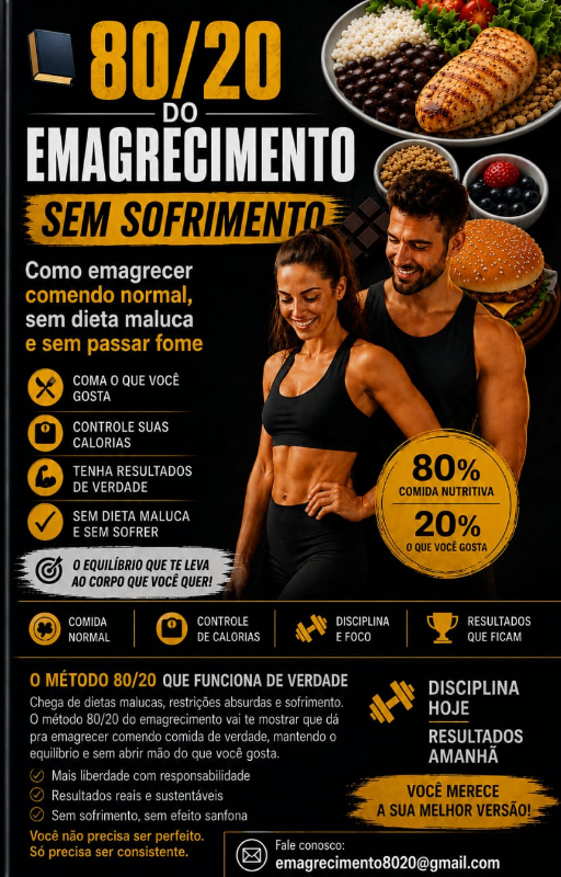 Capa do e-book 80/20 do Emagrecimento Sem Sofrimento