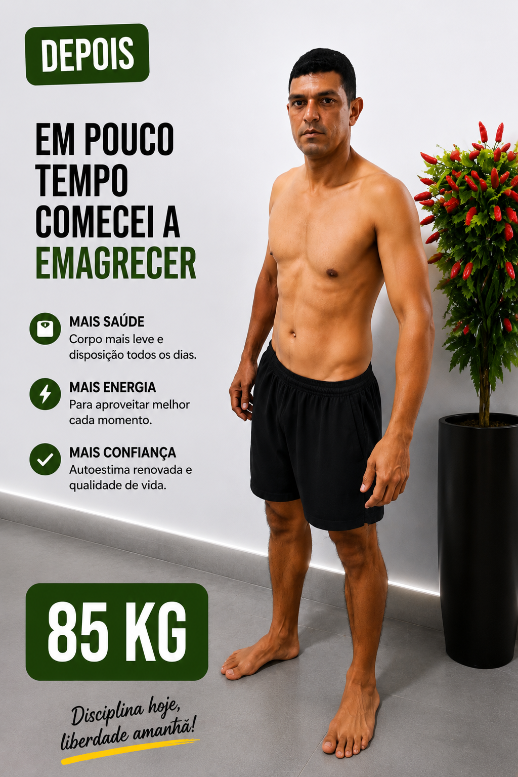 Transformação Depois — Método 80/20